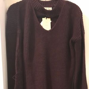 Deep purple sweater dress